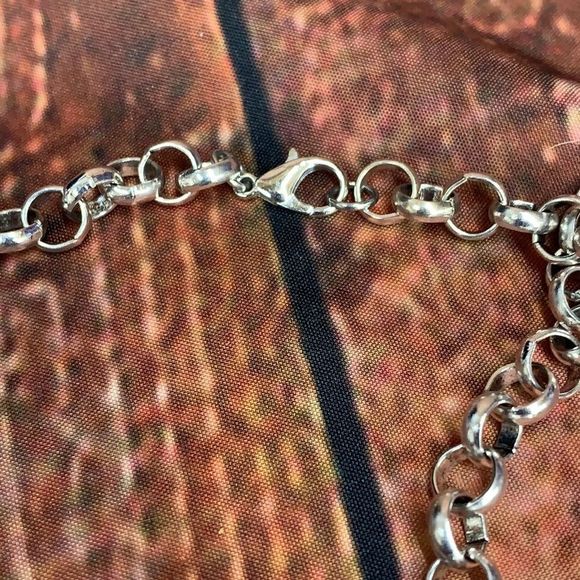 Silver and Turquoise Squash Blossom Necklace NWT - Picture 7 of 9